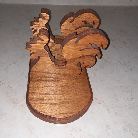 Wood Rooster Napkin Holder - Picture 1 of 9